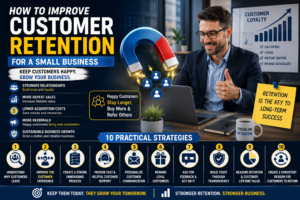 Small business improving customer retention and customer loyalty