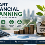 Smart financial planning concept showing investment growth, budgeting, wealth building, and long-term financial security.