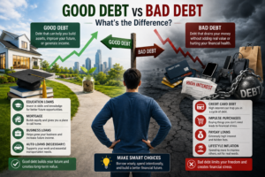 Good debt vs bad debt comparison