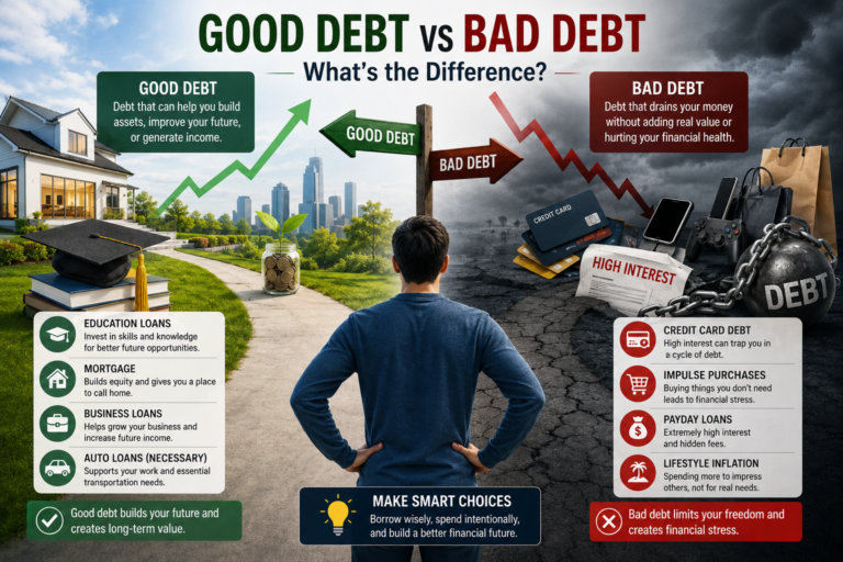 Good debt vs bad debt comparison